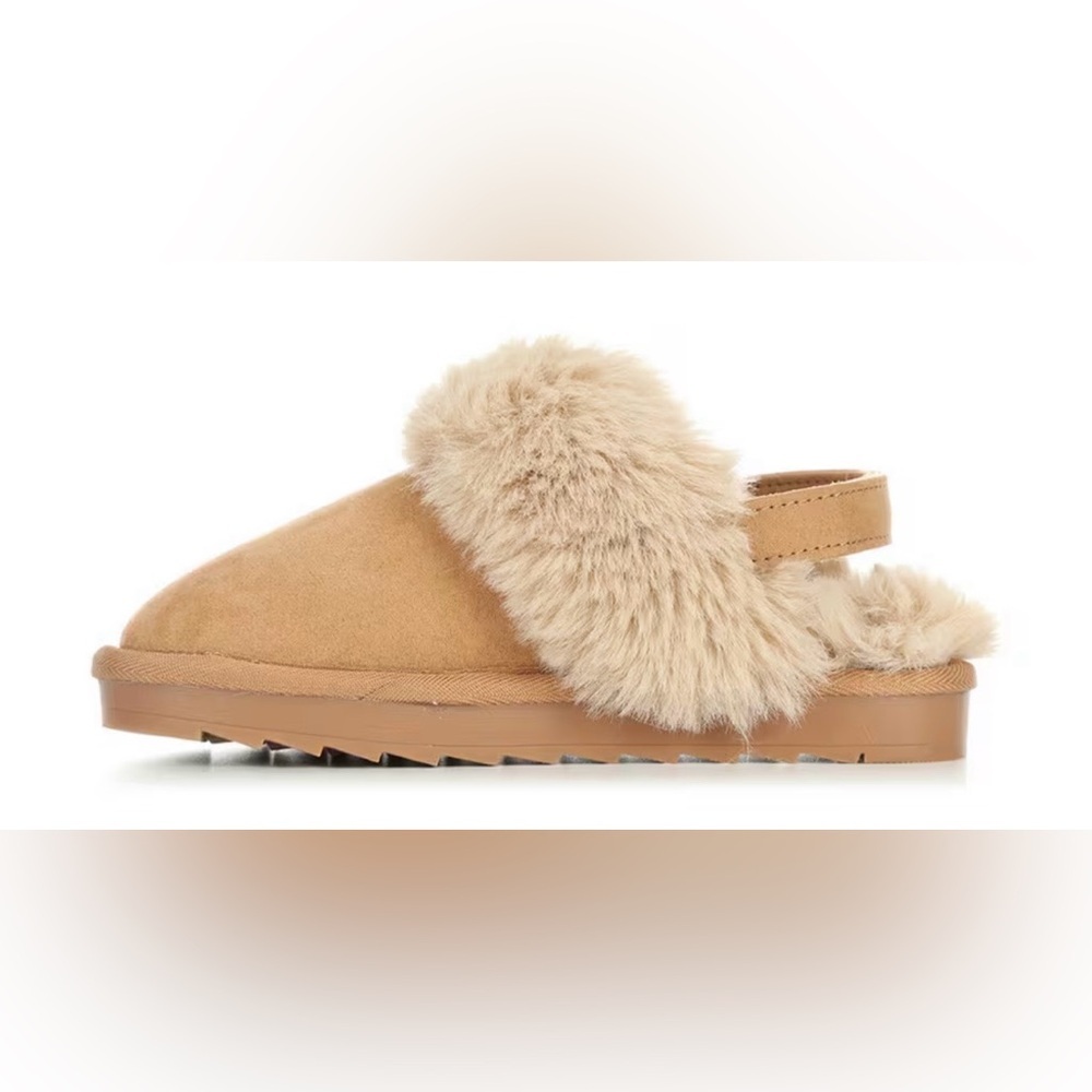 MIA Tan Faux-Fur Backless Slide Big Kids Girl - Picture 3 of 13